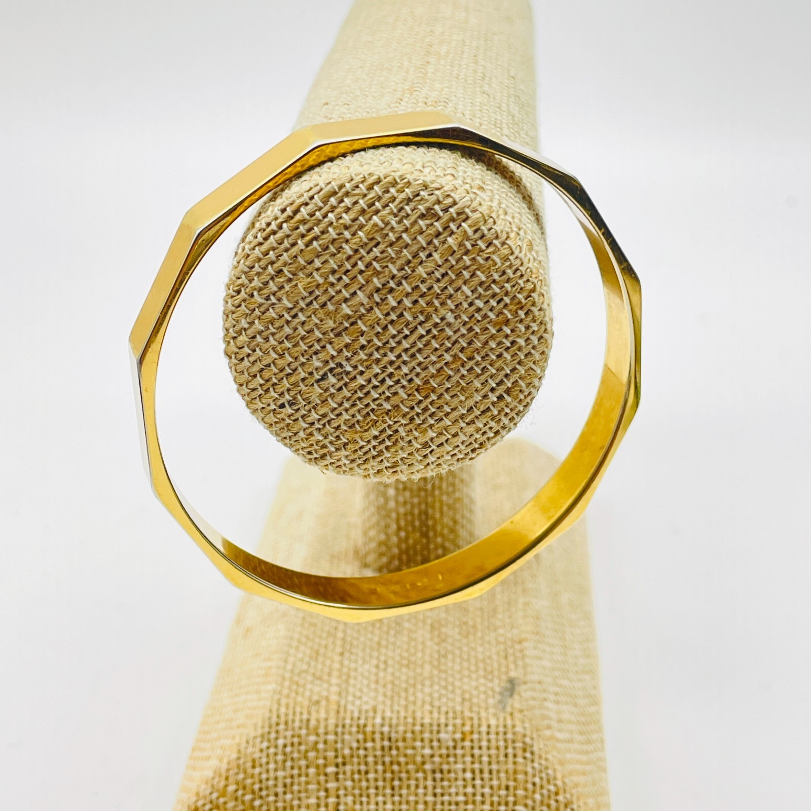 MONET Angular Bangle Bracelet Gold Tone Classic C… - image 5