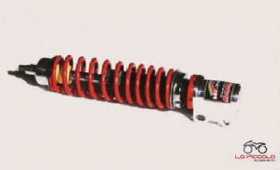AMMORTIZZATORE ANTERIORE ROSSO CARBONE HI-TECH REGOLABILE VESPA PX 150 F/DISCO