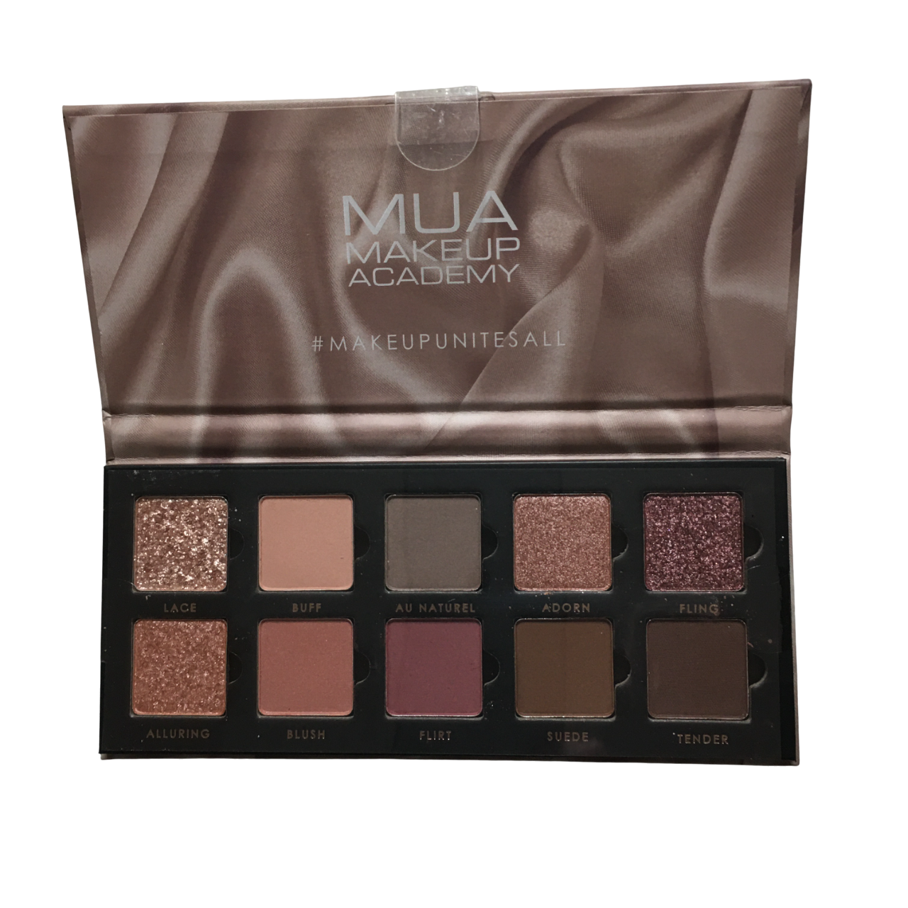 MUA 10 Shade Silk nudes  Matte & Foil Eyeshadow Collection