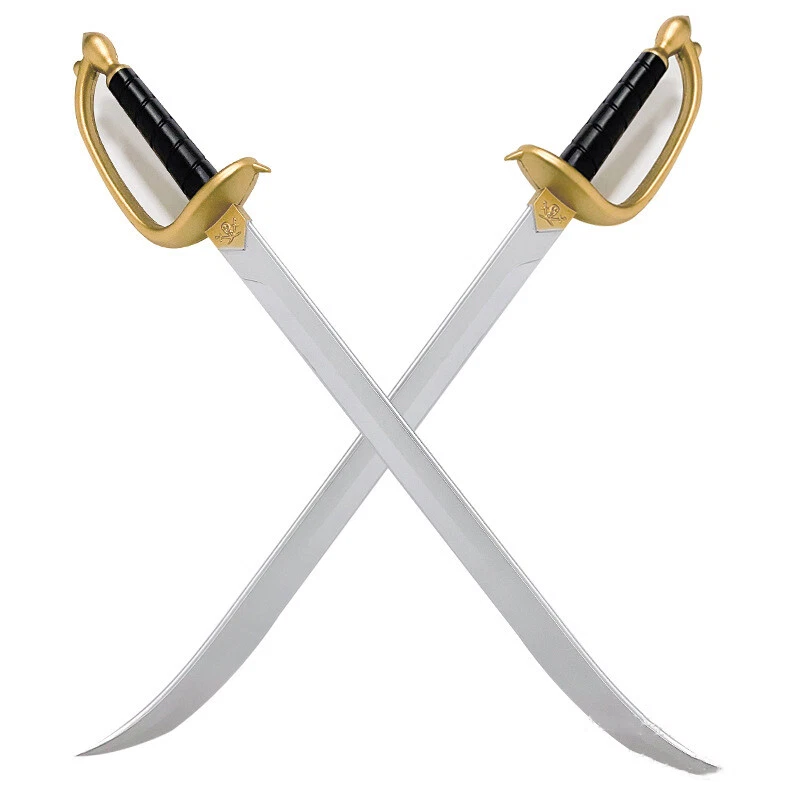 Hoja de espada sin cortes pirata caribeño cosplay accesorios de espuma de plástico réplica juguete 30" Foto 3 de 4