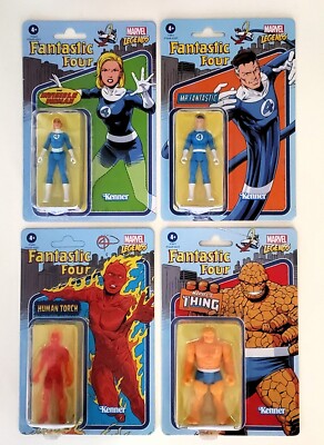 Fantastic Four - All Four - Marvel Legends Retro 3.75'' Figure Kenner -Brand New