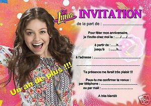 5 Or 12 Birthday Invitation Cards Soy Luna Ref 363 Ebay