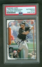 Jarrod Saltalamacchia 2015 Bowman #18 Marlins PSA/DNA Autograph