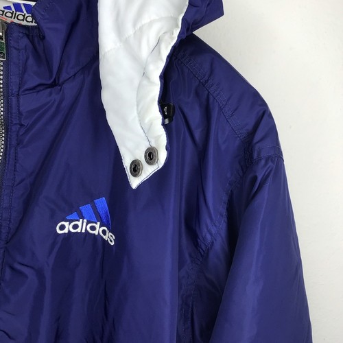 Vintage 90s Adidas 3 stripes puffer jacket youth xl adult medium - Picture 3 of 9