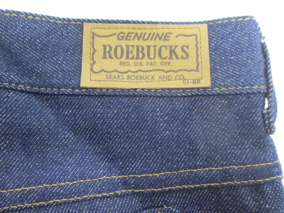 Jeans de mezclilla azul oscuro vintage genuinos Sears Roebucks Western Wear 46 x 29 nuevos de colección Foto 4 de 4