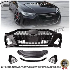 For 2019-2023 Audi A6 Upgrade to RS6 Style Front Bumper Kit Assemble with Grille