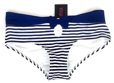 La Senza Bikini Bottoms Size 6 Blue / White BNWT
