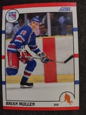 1990 Score American #84 Brian Mullen New York Rangers Hockey Card