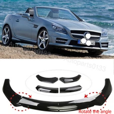 Gloss Black Front Bumper Spoiler Lip Splitter Body For Mercedes SLK-Class 05-11