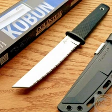 Cold Steel Kobun Fixed Knife 5.5" AUS-8A Steel Serrated Blade Kray-Ex Handle