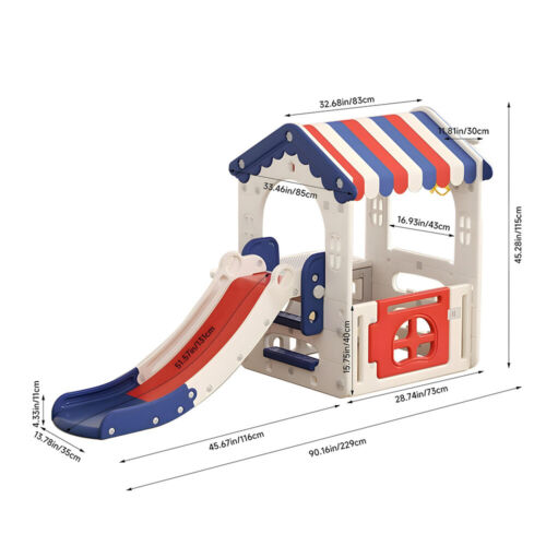 9 In 1 Toddler Slide, Kids Slide with Climber Playground, Indoor Outdoor Playset - Picture 2 of 13