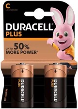 DURACELL PLUS POWER C B2 HALF FLASHLIGHT MN1400 LR14 R14 HR14 ALKALINE