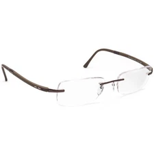 Silhouette Eyeglasses 7633 40 6051 Titan Brown Rimless Frame Austria 51[]18 135