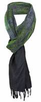 Tigertie Designer Schal GrüN Anthrazit Grau Paisley Gemustert - Gr. 180 X 50 Cm