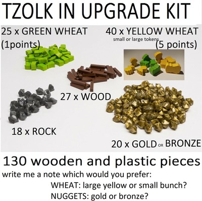 Holzteile Set für Tzolk'in Maya Kalender Brettspiel Set UPGRADE KIT