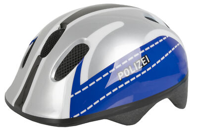 M-Wave Kinder Fahrradhelm POLIZEI, Farbe: Silber/Blau, 52-57 cm (731042) |  eBay.de