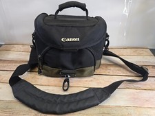Canon Camera Bag Padded SLR Multi Strap Black Green Carry Tote Shoulder Case