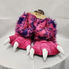 Lazy One Fun Paw Slippers Pink Purple Monster Unisex Kids Adult Choose your size