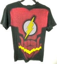 The Flash Boy's Tee With Flash Logo on Front With Yellow Mildly Raised off Shirt