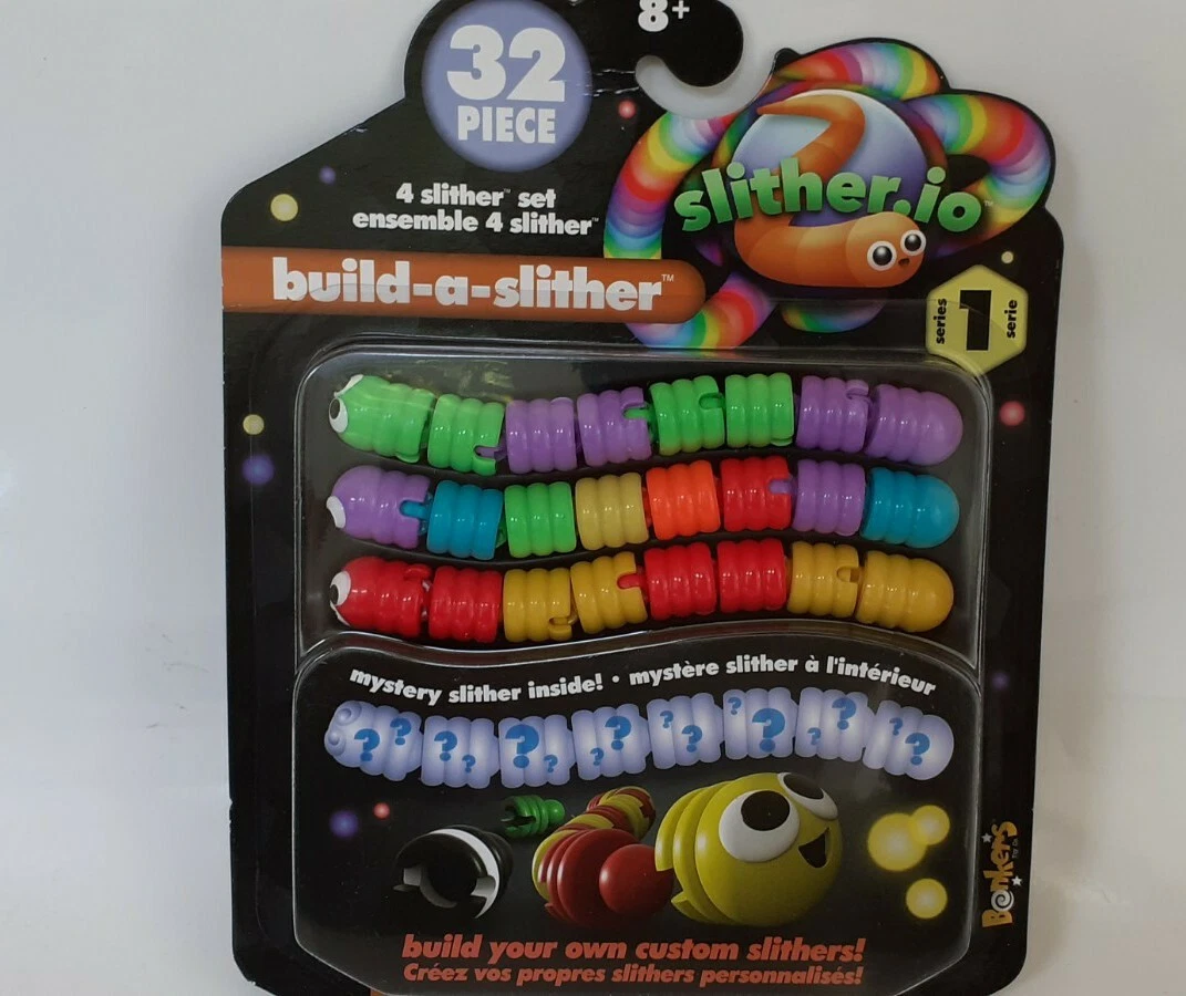 Bonkers Slither.io Series 1 Build-a-slither 32 PC 4 Slither Set