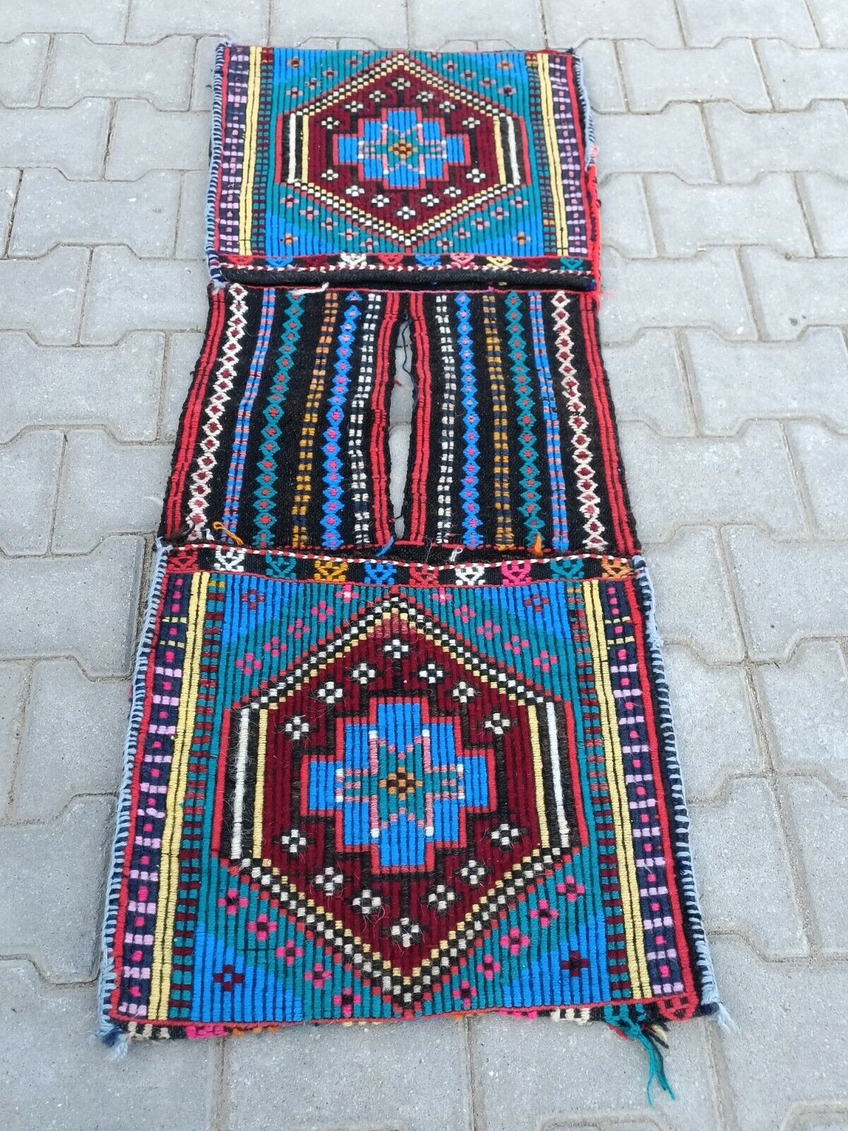 Handmade saddlebag rug,Anatolian decorative bag rug,Anatolian tribal regional