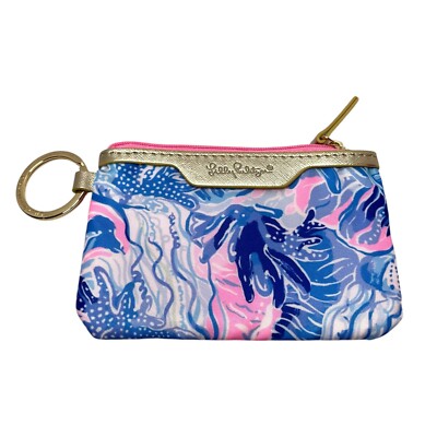 Lilly Pulitzer Keychain Coin Purse Wallet With ID Window  4''X5''