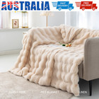 Fluffy Faux Fur Throw Blanket Thick Warm Sofa Chair Luxury Soft Office Bedding