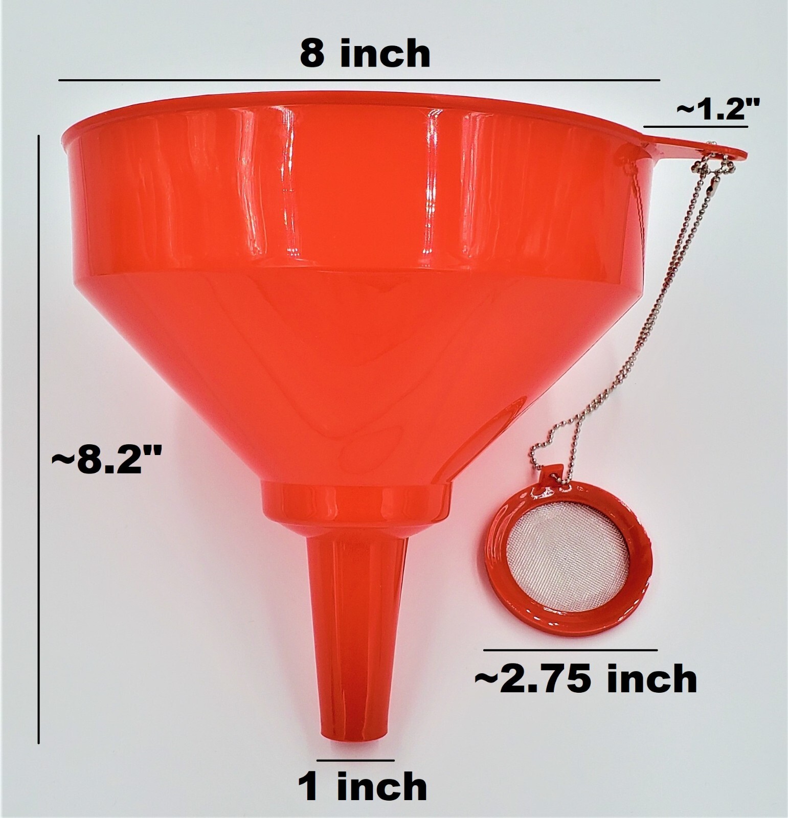8 inch Plastic Cooking Oil Funnel with Attached Reusable Mesh Filter Strainer eBay