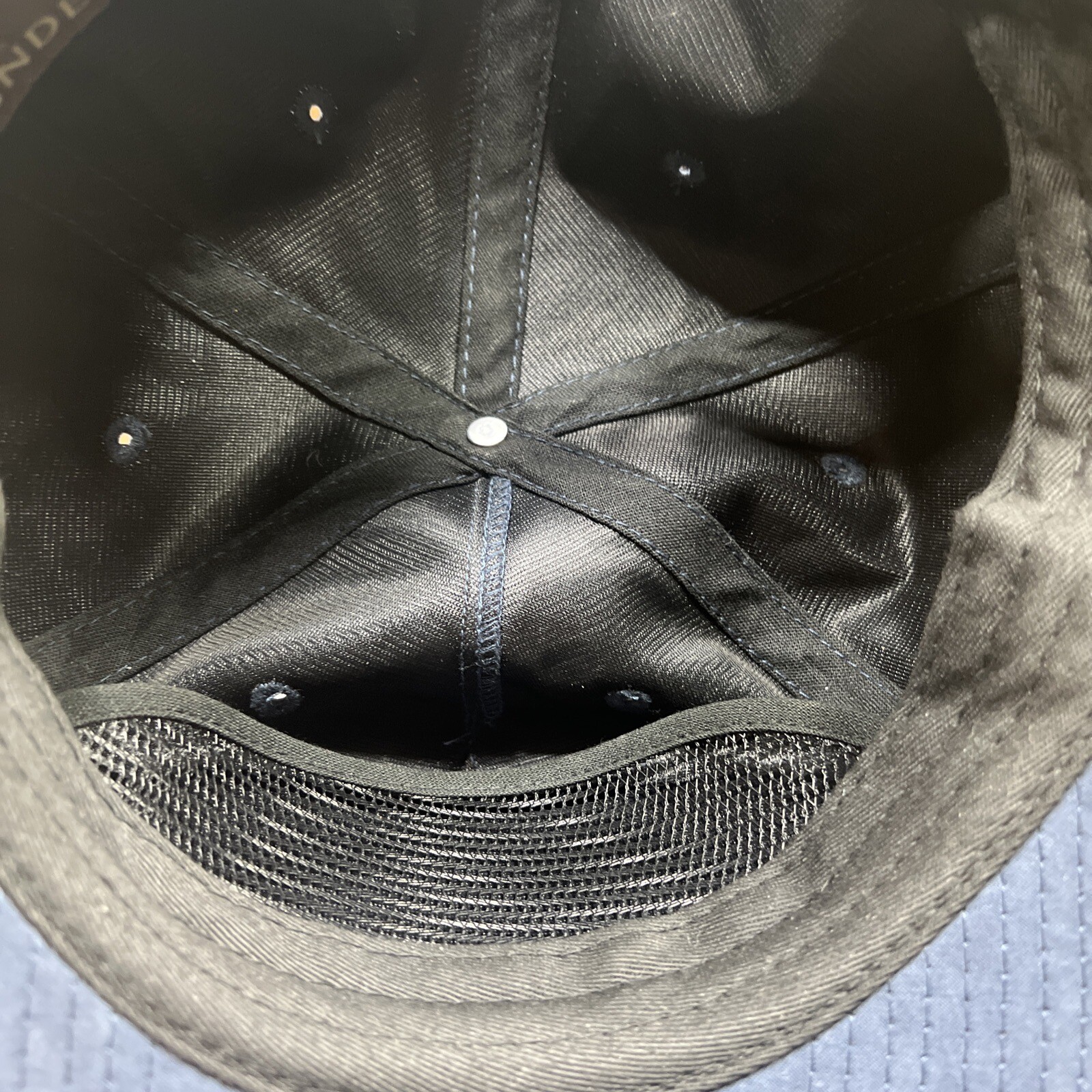 Over Under Flag Patch Hat Snap Back Big Patch Navy - image 10