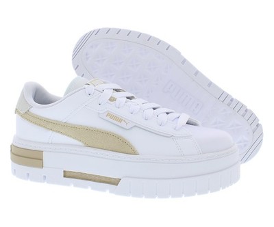 Puma Mayze Crashed Womens Shoes Size 9, Color: Puma White/Granola
