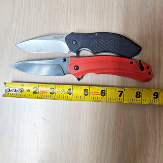 Lot of 2 Kershaw Clash 1605 and Barricade 8650 Orange Assisted Pocket Knives