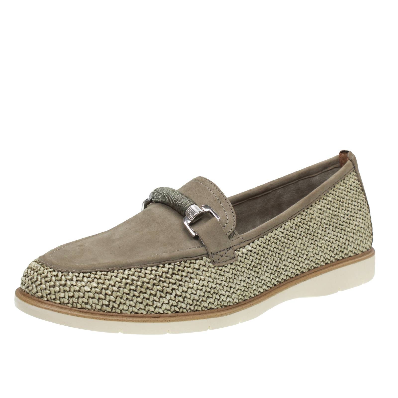 Tamaris Halbschuhe aus Wildleder und grnem Stoff - Gre 38 238 cm Damenschuhe 17290₽