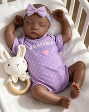 Muñecas bebé Aori Reborn negras realistas muñeca niña negra 18 pulgadas, vida real...