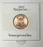 2002 P American Lincoln Memorial Penny no mint mark Make someone feel Loved! #C