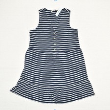 NEW Loft Women Sheath Dress Striped Cotton Blend Blue V Neck Size Mp Petite