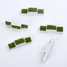 Set di 5 aiuole in plastica Z 1:200 per accessori per plastici ferroviari