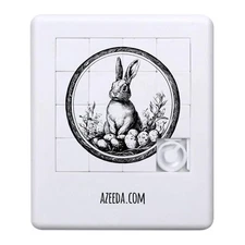 'Easter Bunny with Eggs in Circle Frame' Sliding Puzzle (PZ00035284)