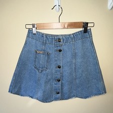 EXP Jeans by Express Blue Denim Button Front ...