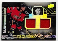2015-16 UD Black Lustrous INK Spectrum Jersey /99 Jiri Hudler #LI-JH Auto
