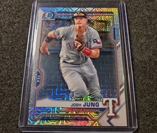 Josh Jung Prospect RC Mojo 2021 Bowman Chrome Baseball Texas Rangers