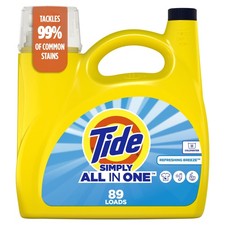 Simply All-In-One Liquid Laundry Detergent, Refreshing Breeze Scent, 117 fl oz