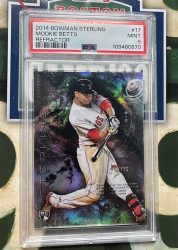 2014 Bowman Sterling Refractor /199 Rookie RC Mookie Betts PSA 9