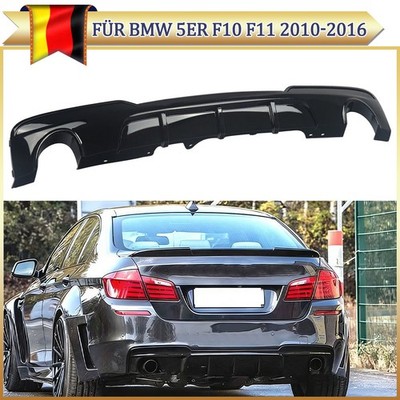Für BMW 5er F10 F11 535i 535d M-Paket Performance Heckdiffusor Schwarz Hochglanz