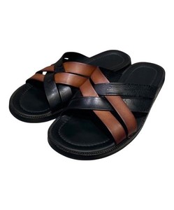 Berluti 1895 Paris Black Cross-Strap Slides Sz 44 BERLUTI Men Sandals - Vestiaire Collective main image 4