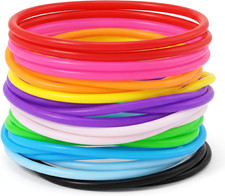 30 Pcs Jelly Bracelets, Silicone Jelly Bands, 80s Style Silicone Bracelet, Neon