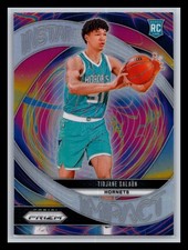 Tidjane Salaun Charlotte Hornets 2024-25 Panini Prizm #22 Instant Impact Silver