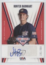 2019 Panini USA Baseball Stars & Stripes /399 Hunter Barnhart #16U-HB Auto 0st9