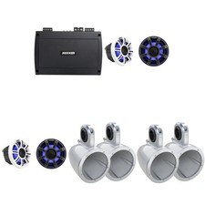 Kicker Premium Marine 6.5" 51MSC65 2 Pair  With 2 Pair  12KMTESW White En...