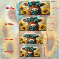 40 90cm1pc Highland cow pattern Printed Pad for Desk, Multi Functional XXL Mouse