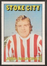 A&BC-FOOTBALL 1972 ORANGE/RED BACK-#011- STOKE CITY - JOHN MAHONEY